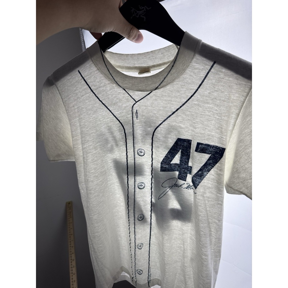 Vintage Screen Stars Jack Morris Detroit Paper Thin T-Shirt Mens Small 80s